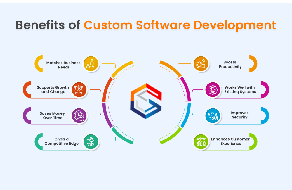 Benefits of Custom Software Development Infographic